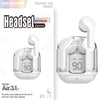 New Mini Transparent Wireless Bluetooth Headset Digital Display ENC Noise Reduction True Wireless Sports Music - DE ZEN