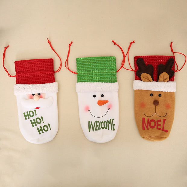 Weihnachtsdekorationen Weihnachtsweinflaschensocken