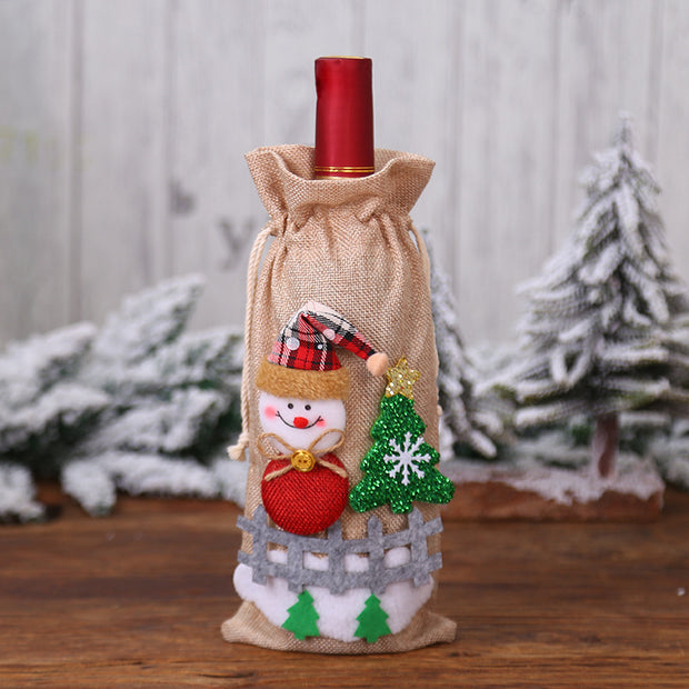 Weihnachtsdekorationen Weihnachtsweinflaschensocken