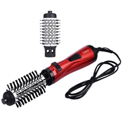 Professional Hair Dryer & Rotary Brush | 2-in-1 Multifunction Hair Curler & Curling Iron Wand Styling Tool