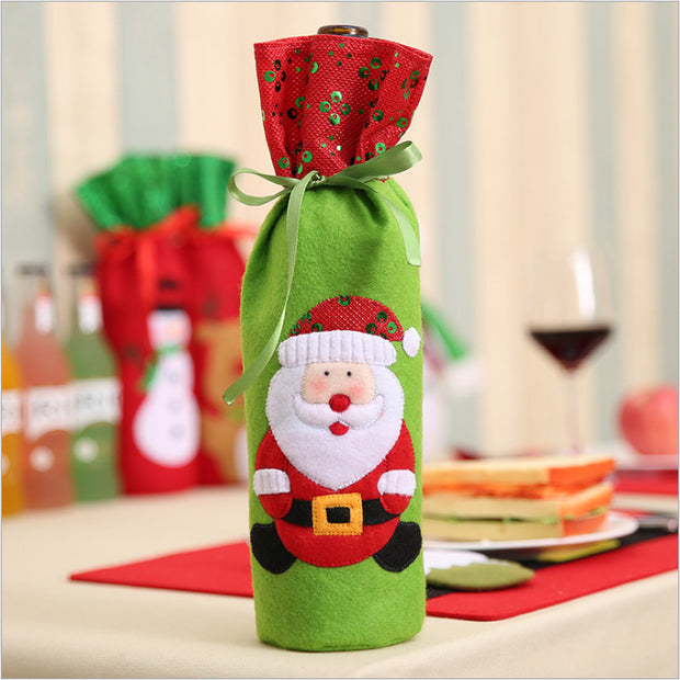 Weihnachtsdekorationen Weihnachtsweinflaschensocken