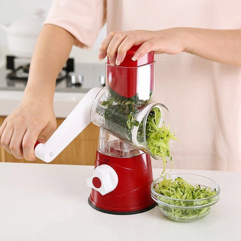 Hand Drum Rotary Grater | Manual Vegetable & Cheese Grater for Effortless Shredding and Slicing
