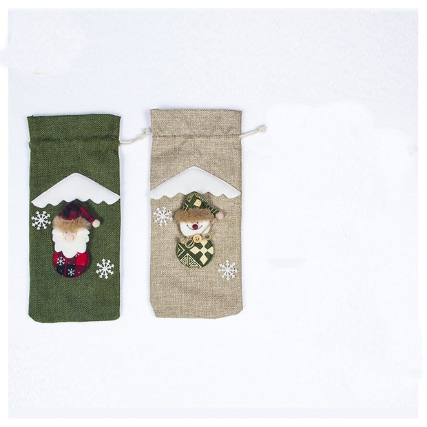 Weihnachtsdekorationen Weihnachtsweinflaschensocken