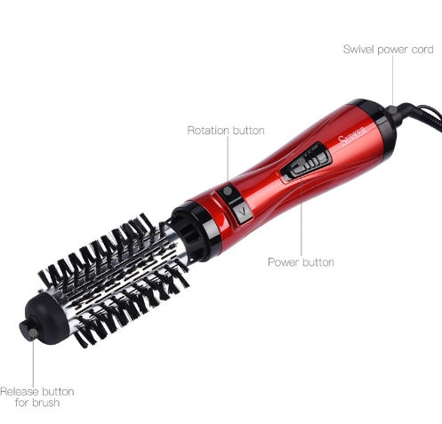 Professional Hair Dryer & Rotary Brush | 2-in-1 Multifunction Hair Curler & Curling Iron Wand Styling Tool