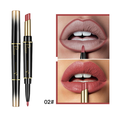 Double Lipstick Lip Liner | Dual-Ended Lip Liner & Lipstick for Defined Lips & Bold Color