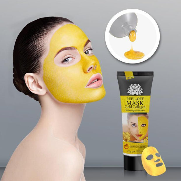 Gold Collagen Peel Off Mask | Anti-Aging, Hydrating, and Rejuvenating Face Mask for Glowing Skin
