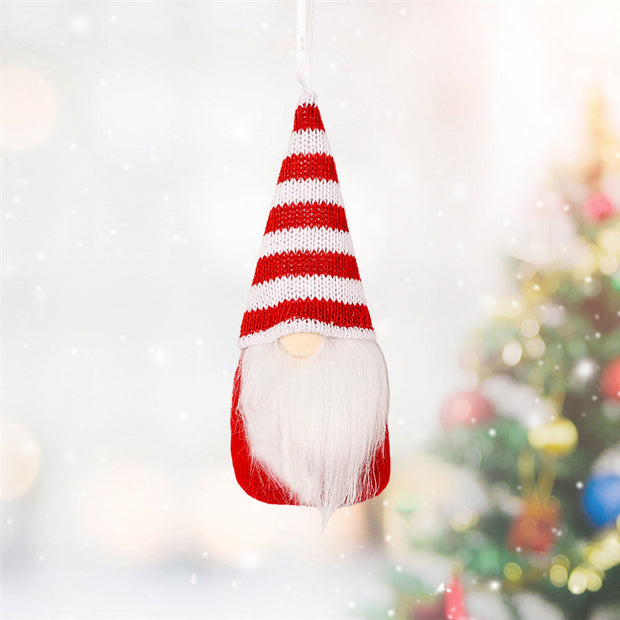 Weihnachtsdekorationen aus Strickanhängern | Festliche Weihnachtsdekorationen für Baum und Heimdekoration