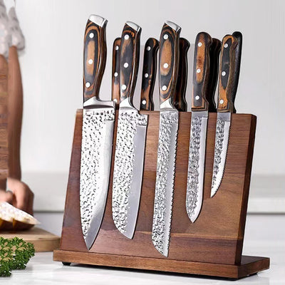 Solid Wood Magnetic Knife Holder | Multifunctional Kitchen Storage for Easy Access & Organization