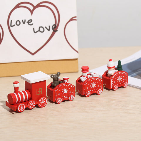 Wooden Christmas Train Decorations | Festive Holiday Train Décor & Handcrafted Wooden Ornaments