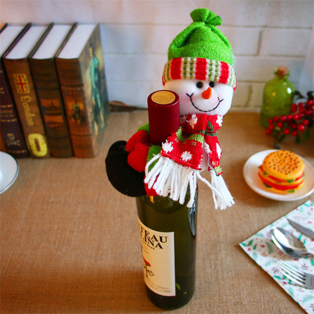 Weihnachtsdekorationen Weihnachtsweinflaschensocken