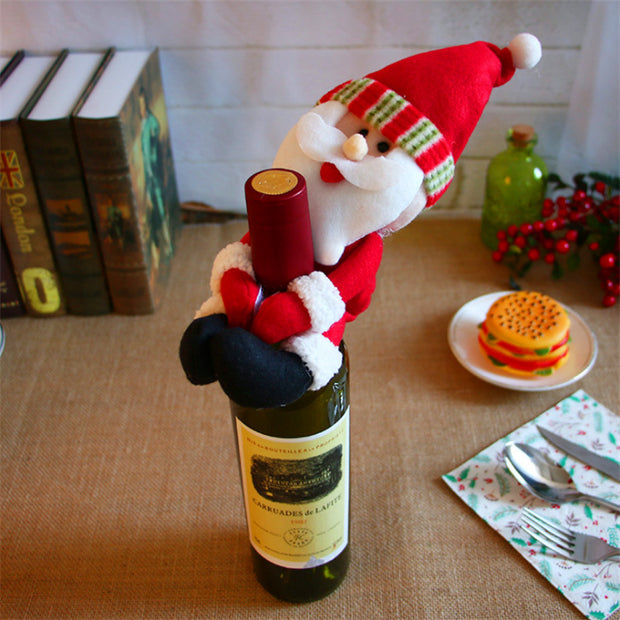 Weihnachtsdekorationen Weihnachtsweinflaschensocken