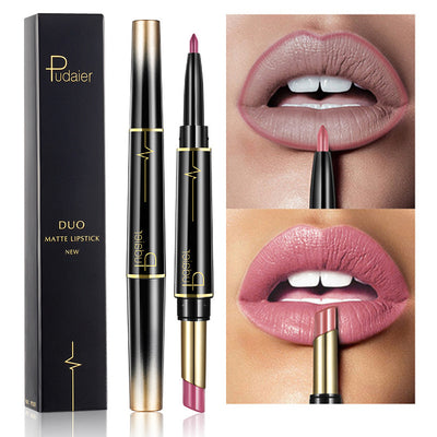 Double Lipstick Lip Liner | Dual-Ended Lip Liner & Lipstick for Defined Lips & Bold Color
