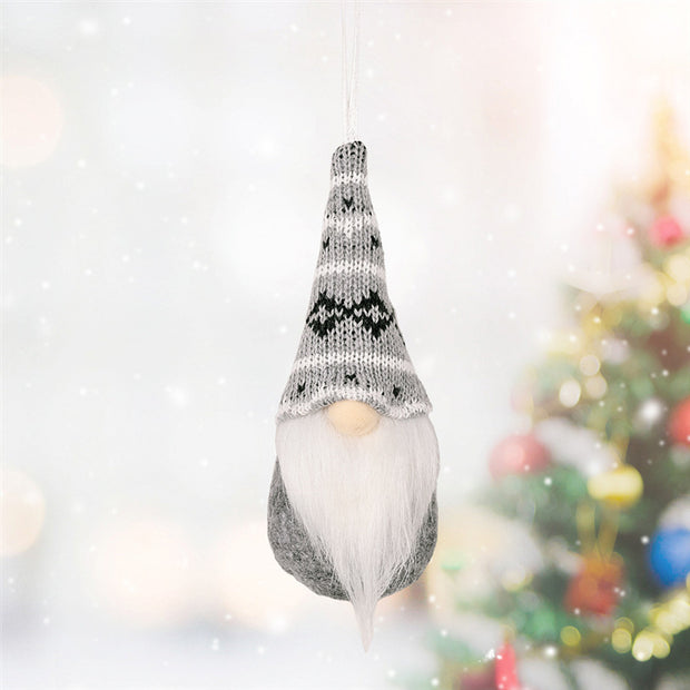 Weihnachtsdekorationen aus Strickanhängern | Festliche Weihnachtsdekorationen für Baum und Heimdekoration