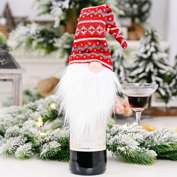 Weihnachtsdekorationen Weihnachtsweinflaschensocken