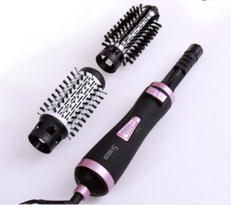 Professional Hair Dryer & Rotary Brush | 2-in-1 Multifunction Hair Curler & Curling Iron Wand Styling Tool