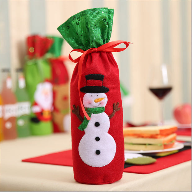 Weihnachtsdekorationen Weihnachtsweinflaschensocken