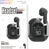 New Mini Transparent Wireless Bluetooth Headset Digital Display ENC Noise Reduction True Wireless Sports Music - DE ZEN