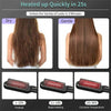 New 2 In 1 Hair Straightener Hot Comb Negative Ion Curling Tong Dual-purpose Electric Hair Brush - DE ZEN