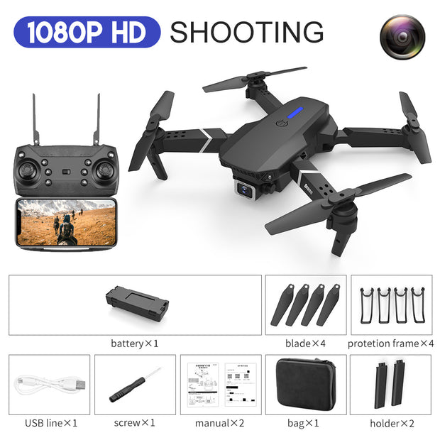 E88 Drone - Foldable 4K Dual Camera Quadcopter with Remote Control & WiFi FPV