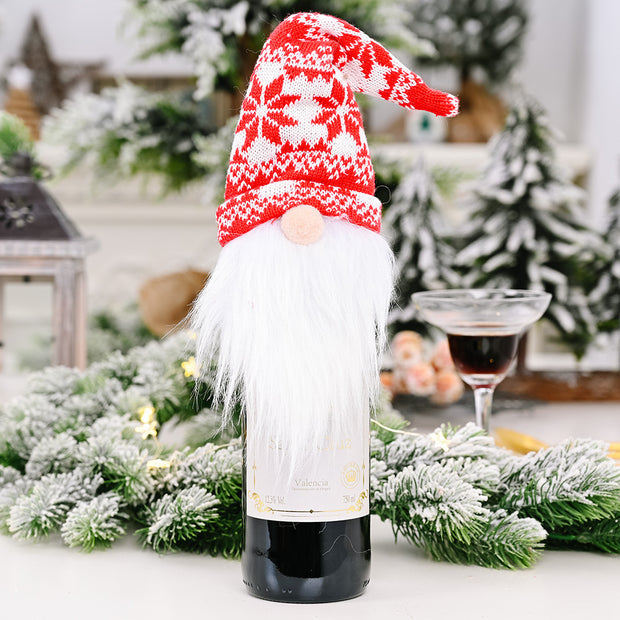 Weihnachtsdekorationen Weihnachtsweinflaschensocken