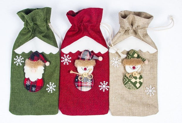 Weihnachtsdekorationen Weihnachtsweinflaschensocken