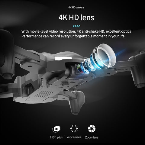 4K HD Four-Axis Drone - Foldable Quadcopter with WiFi FPV & Aerial Photography