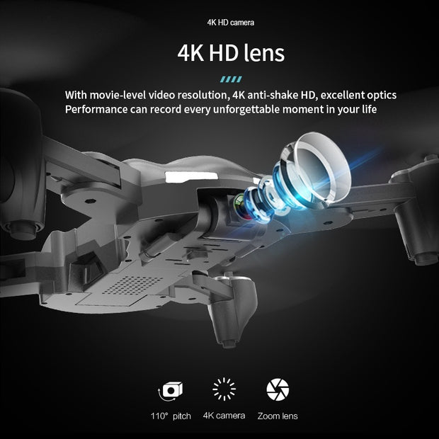 4K HD Four-Axis Drone - Foldable Quadcopter with WiFi FPV & Aerial Photography