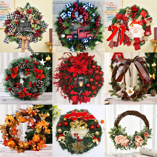 Premium Weihnachtsgirlande Fensterdekoration | Festliche Feiertagsgirlande für Fenster &amp; Wohndeko