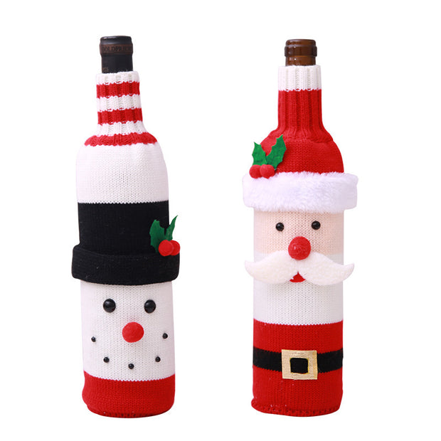 Weihnachtsdekorationen Weihnachtsweinflaschensocken