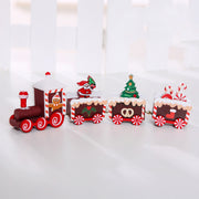 Weihnachtszug-Dekorationen aus Holz | Festliche Weihnachtszug-Dekoration und handgefertigte Holzornamente