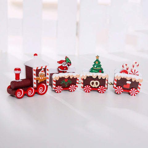 Wooden Christmas Train Decorations | Festive Holiday Train Décor & Handcrafted Wooden Ornaments