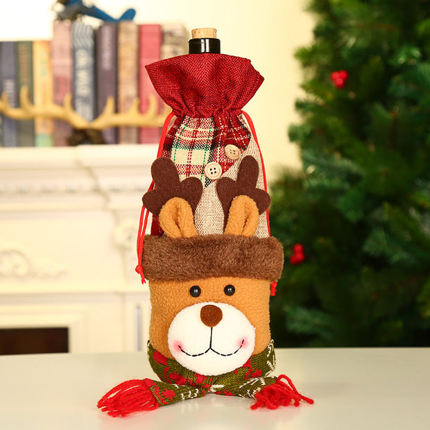 Weihnachtsdekorationen Weihnachtsweinflaschensocken