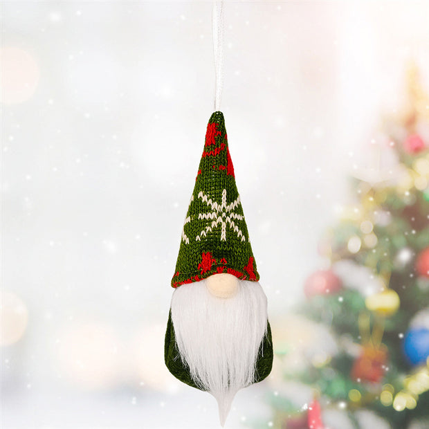 Weihnachtsdekorationen aus Strickanhängern | Festliche Weihnachtsdekorationen für Baum und Heimdekoration