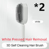 Self Cleaning Hair Brush For Women One-key Cleaning Hair Loss Airbag Massage Scalp Comb Anti-Static Hairbrush - DE ZEN