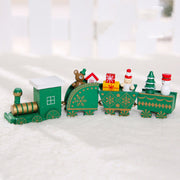 Weihnachtszug-Dekorationen aus Holz | Festliche Weihnachtszug-Dekoration und handgefertigte Holzornamente