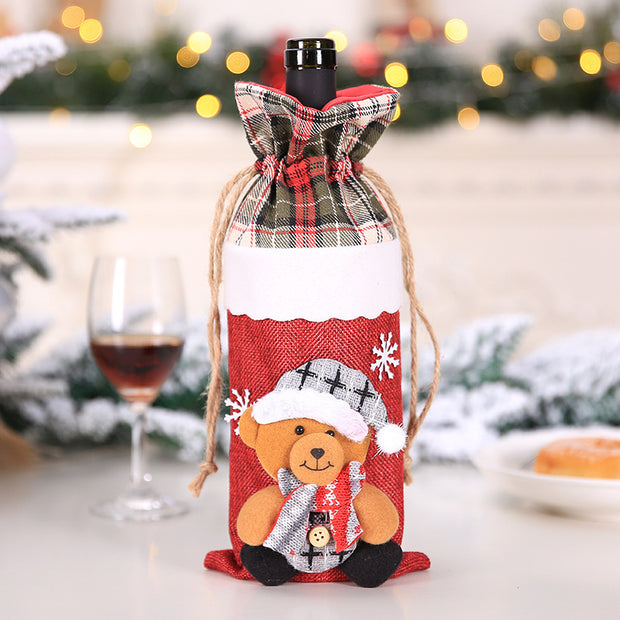 Weihnachtsdekorationen Weihnachtsweinflaschensocken
