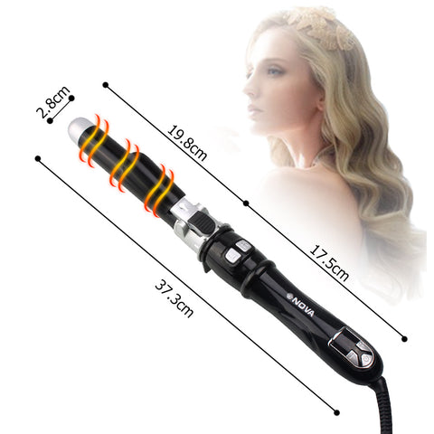 Rotating Curling Iron | Automatic Hair Curler & 30s Instant Heat Auto Hair Waver for Effortless Styling