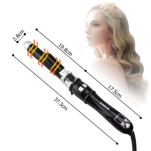 Rotating Curling Iron | Automatic Hair Curler & 30s Instant Heat Auto Hair Waver for Effortless Styling