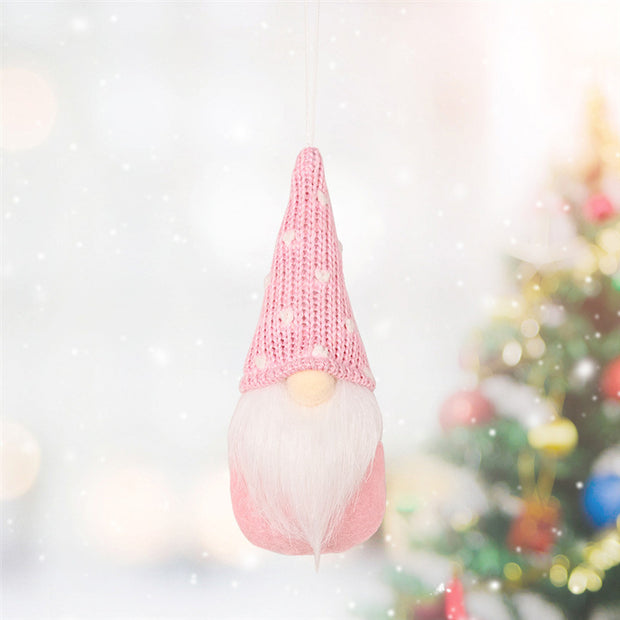 Weihnachtsdekorationen aus Strickanhängern | Festliche Weihnachtsdekorationen für Baum und Heimdekoration