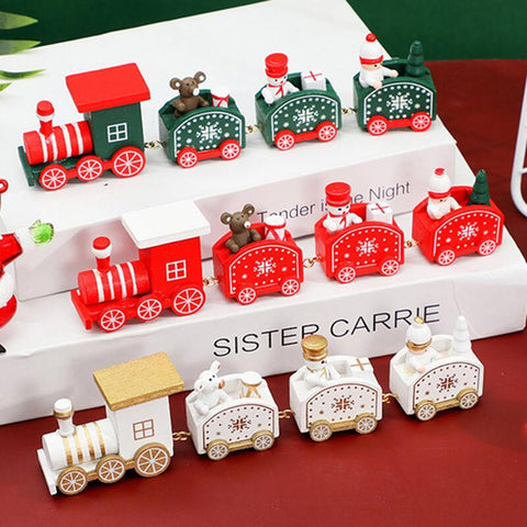 Wooden Christmas Train Decorations | Festive Holiday Train Décor & Handcrafted Wooden Ornaments