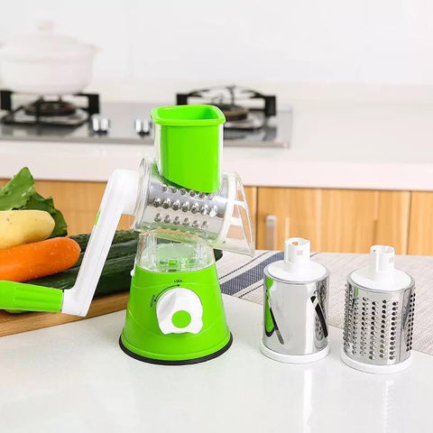 Hand Drum Rotary Grater | Manual Vegetable & Cheese Grater for Effortless Shredding and Slicing