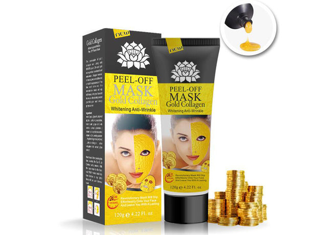 Gold Collagen Peel Off Mask | Anti-Aging, Hydrating, and Rejuvenating Face Mask for Glowing Skin