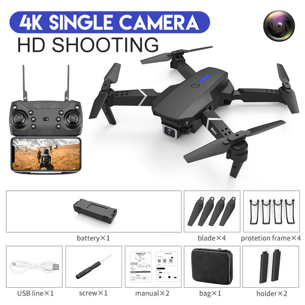 E88 Drone - Foldable 4K Dual Camera Quadcopter with Remote Control & WiFi FPV
