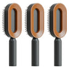 Self Cleaning Hair Brush For Women One-key Cleaning Hair Loss Airbag Massage Scalp Comb Anti-Static Hairbrush - DE ZEN