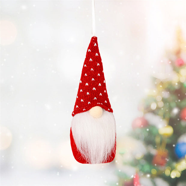 Weihnachtsdekorationen aus Strickanhängern | Festliche Weihnachtsdekorationen für Baum und Heimdekoration