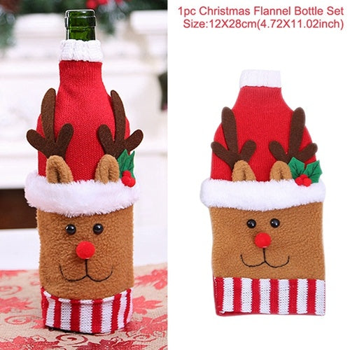 Weihnachtsdekorationen Weihnachtsweinflaschensocken