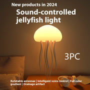 Quallen-Stimmungslampe – LED-Quallen-Nachtlicht, tragbare intelligente Tischlampe als Nachttisch- und Schreibtischdekoration