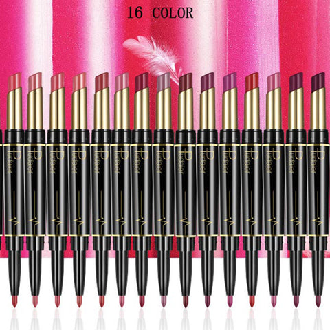 Double Lipstick Lip Liner | Dual-Ended Lip Liner & Lipstick for Defined Lips & Bold Color