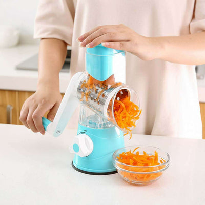 Hand Drum Rotary Grater | Manual Vegetable & Cheese Grater for Effortless Shredding and Slicing