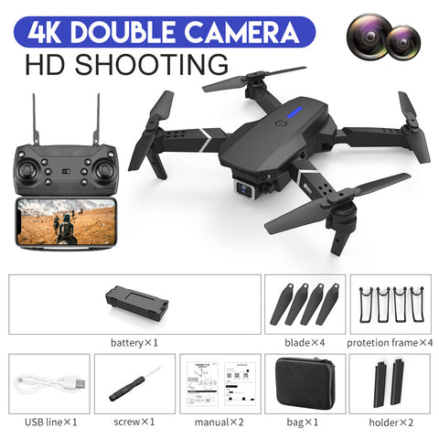 E88 Drone - Foldable 4K Dual Camera Quadcopter with Remote Control & WiFi FPV
